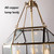 ATXIKLP American Luxury Retro LED Copper Chandelier, Glass Lampshade, Height Adjustable | Suitable for Living Room, Dining Room, Bedroom, Study Porch Cafe, Lighting Fixture