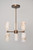 Modern Alabaster Chandelier, 6-Light Brass Ceiling Light Fixture, Marble Look Stone Shade Pendant Lighting, Mid-Century Hanging Chandelier for Dining Room, Living Room, Bedroom & Kitchen Island