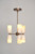 Modern Alabaster Chandelier, 6-Light Brass Ceiling Light Fixture, Marble Look Stone Shade Pendant Lighting, Mid-Century Hanging Chandelier for Dining Room, Living Room, Bedroom & Kitchen Island