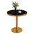 60cm Mid-Century Modern Round Dining Table - Black Pedestal Base, Seats 2-4, Ideal for Home, Office, Kitchen, Living Room & Leisure Spaces - Stylish & Functional
