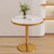 60cm Mid-Century Modern Round Dining Table for 2-4, Pedestal Base, Black Design, Ideal for Home, Office, Living Room, Kitchen, Contemporary Style, Leisure Furniture