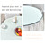 Modern Transparent Round Dining Table 58-65CM, Heat-Resistant, Stylish Living Room Accent, Perfect for Dining Room Home Decor, Contemporary Furniture Design