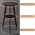 Wood Bar Height Pub Table - 2-Tier Round High Top Bistro Table for Small Kitchens & Dining Rooms - Sleek Tall Design with Storage - Perfect for Cozy Spaces