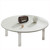 Cact Foldable Japanese Low Table - Round Dining & Coffee Desk for Smals, Bay & Tea Rooms, 80x30cm, Ele White, Perfect for Home Use
