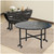 39.3" Round Drop Leaf Dining Table with 6 Locking Casters, Space-Saving Modern Design, Versatile Folding Table for Dining, Work, and Smals - Easy li