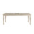Traditional Design Silver Finish Dining Table with Extension Leaf