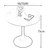 Modern Round Marble Dining Table 70cm - Grey Mid Century Design - Durable Metal Base - Stylish Leisure Table for Home Dining Room & Café Use