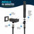 ZumpSalny All-Metal High Pressure Square Handheld Shower Head, Matte Black