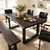 Rustic Live Ed Dining Table - Solid Wood Farmhouse Table with Sturdy Black Metal Legs Seats 6-8 Ideal for Dining Room Kitchen or Living Room Decor