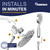 HammerHead Metal Dual Shower Head Combo With Handheld and Rainfall