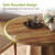 LITTLE TREE 31.5" Round Dining Table for 4, Wood Kitchen Table with Wooden Tabletop and Octagonal Base for Dining Room, Apartments, Office & Restaurants, Deep Brown
