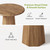 LITTLE TREE 31.5" Round Dining Table for 4, Wood Kitchen Table for Dining Room, Small Dinner Table with Wooden Tabletop and Octagonal Base for Apartments, Office & Restaurants, Deep Brown (Oak Brown)
