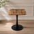 HKYIGOU Mid Century Square Dining Table, MDF Top and Matte Black Metal Pedestal Base, Small Bistro Table for Kitchen, Living Room, Cafe, Small Places