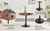 Round Dining Table, Mid Century Modern Circle Tulip Table with Thickened Tabletop & Metal Pedestal, Bistro Table for Kitchen, Small Places, Living Room