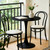 Modern Black Round Dining Table 31.5-Inch MDF Tabletop Iron Matte Base Oval Mid Century Coffee Table for Living Room Home Kitchen Small Places