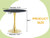 Circle Tulip Table, Mid Century Modern Round Dining Table with Thickened Tabletop & Metal Pedestal, for Kitchen, Small Spaces, Living Room