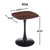 23.62" Walnut Dining Table, Small Round Wooden Table for Kitchen, Dining Room, Living Room, Multi-Functional, Sturdy, Modern Farmhouse, Easy Assembly
