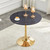 Round Tulip Dining Table, Mid Century Modern Circle Table with Thickened Tabletop & Metal Pedestal, for Kitchen, Small Spaces, Living Room