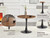 Circle Tulip Table with Thickened Tabletop & Metal Pedestal, Round Dining Table, Mid Century Modern Bistro Table for Kitchen, Small Places, Living Room