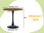 Circle Tulip Table, Mid Century Modern Bistro Table, Round Dining Table with Thickened Tabletop & Metal Pedestal for Kitchen, Small Places, Living Room