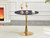 Round Tulip Table, Circle Mid Century Modern Dining Table with Thickened Tabletop & Metal Pedestal, for Kitchen, Small Spaces, Living Room