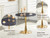 Round Tulip Table, Circle Mid Century Modern Dining Table with Thickened Tabletop & Metal Pedestal, for Kitchen, Small Spaces, Living Room