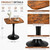 Square Dining Table, Mid Century Modern Tulip Table with MDF Tabletop and Matte Black Metal Pedestal Base for Kitchen, Small Places, Living Room, Cafe