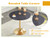 Mid Century Modern Circle Table, Round Tulip Dining Table with Thickened Tabletop & Metal Pedestal, for Kitchen, Small Places, Living Room