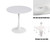 MEGURONANA 31.5 in Round Tulip Dining Table, White