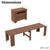 Varelynn 118" Extendable Dining Table, Transformer Console Table, Walnut