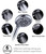 G-Promise High Pressure 6 Mode Hand Held Shower Head with Extra Long Hose
