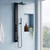 VIGO Bowery 58" H x 5" W 4-Jet Shower Panel System with Square Rainhead, Tub Filler and Hand Shower Wand in Matte Black-VG08023MB