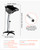 VEVOR Portable Shampoo Bowl, Deep Shampoo Sink with Adjustable Height & Angle, Includes Drain Hose, Shower Head, Lightweight Hair Wash Basin for Barber Salon Spa Center & Home Use, Black