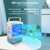 Glimibox Portable Air Conditioners, 3 Speeds 2 Mist Modes Portable AC Unit with 900ml Water Tank,7-Color Lights Evaporative Cooler Blow Cold Air, Mini Car Cooling Fan for Bedroom RV Desk Office Indoor