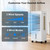 PNTCK Portable Air Conditioners, 3-IN-1 Swamp Cooler with 3 Fan Speeds, 4 Modes, 12H Timer, Remote, Ice Packs, 2.1Gal Water Tank, Evaporative Air Cooler for Bedroom Dorm Office Garage Home