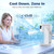 Portable Air Conditioners, Personal Evaporative Air Cooler 1200ML with Ice Cooling Mist Fans That Blow Cold Air Like AC Mini AC Unit for Bedroom, Home Office Desk and Car RV (Ivory White)