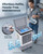Air Choice Swamp Cooler, 3000CFM 31" Evaporative Air Cooler, 5.5Gal Removable Tank & 4 Ice Box, 120° Oscillation, 3 Speeds, Remote, 12H Timer, 3-in-1 Air Cooling Fan for Outdoor, Office, Bedroom, Grey