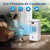 Ashihoti Official Portable Air Conditioners, 3-IN-1 Evaporative Air Cooler, Swamp Cooler with 3 Speeds & 4 Modes, 2-Gal Water Tank for Cooling, 16 FT/S Remote and Touch Control for Indoors