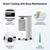 Ashihoti Official Portable Air Conditioners, 4-IN-1 Swamp Cooler, Evaporative Air Coolers with 3 Speeds & 4 Modes, 2-Gal Water Tank for Cooling, 15-20 FT/s Remote and Touch Control for Indoors Use