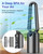 Bladeless Tower Fan with Powerful Airflow, Ultra-Quiet DC Motor (22 dB), 8 Speed Levels & 4 Modes, Remote Control, 12H Timer, 90° Oscillation, Safe Design for Bedroom, Home, Office - White/Silver