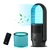 ULTTY Bladeless Tower Fan and Air Purifier Combo, Quiet Oscillating Fan with Remote & Touch Control, 9 Speeds, 8H Timer, HEPA Air Filter, Safe Floor Fan for Bedroom Home Office Black, 23.5"inch