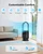 ULTTY Bladeless Tower Fan and Air Purifier Combo, Quiet Oscillating Fan with Remote & Touch Control, 9 Speeds, 8H Timer, HEPA Air Filter, Safe Floor Fan for Bedroom Home Office Black, 23.5"inch