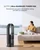 ULTTY Bladeless Tower Fan and Air Purifier Combo, Quiet Oscillating Fan with Remote & Touch Control, 9 Speeds, 8H Timer, HEPA Air Filter, Safe Floor Fan for Bedroom Home Office Black, 23.5"inch