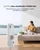ULTTY Bladeless Tower Fan and Air Purifier Combo, Quiet Oscillating Fan with Remote & Touch Control, 9 Speeds, 8H Timer, HEPA Air Filter, Safe Floor Fan for Bedroom Home Office White, 23.5"inch
