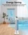 Uthfy Oscillating Bladeless Tower Fan with Remote, Quiet Cooling Portable, Electric Standing Floor Fan with 3 Wind Speeds 3 Modes for Bedroom,Indoor,Office and Home Use, 30", White