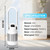 HEATIT Bladeless Tower Fan with Remote, Air Purifier Fan with HEPA，White