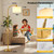 KQW Tall Floor Lamp for Living Room,65'' Modern Standing Lamps with 9W LED Bulb,Elegant Floor Light with Fabric Shade,Gold Tall Lamp for Bedroom Office Study Room Corner Dining Room
