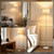 Anrikey 63" Gold Floor Lamp for Living Room, Standing Lamp with Marble Base