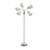 Adesso Floor Lamp with 5 Movable Shades & Adjustable Brightness, Brushed Steel Finish, Silver Perfect Lighting for Bedroom Decor, Beauty & Art Studio