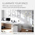 Adesso Floor Lamp with 5 Movable Shades & Adjustable Brightness, Brushed Steel Finish, Silver Perfect Lighting for Bedroom Decor, Beauty & Art Studio